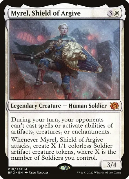 Myrel, Shield of Argive, Magic card BRO 18 — The Brothers' War set