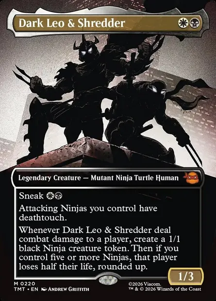 Dark Leo & Shredder, Magic card TMT 220 — Teenage Mutant Ninja Turtles set
