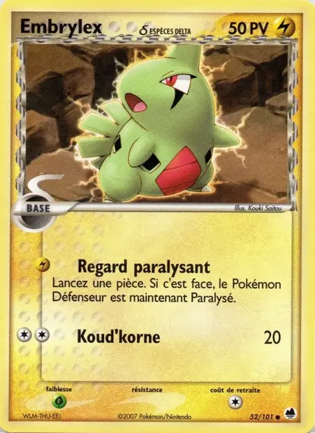Embrylex δ, carte Pokémon DF 52 — extension EX Île des Dragons