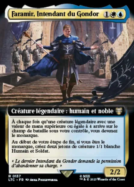 Faramir, Intendant du Gondor, carte Magic LTC 137 — extension Tales of Middle-earth Commander