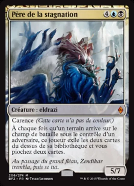 Père de la stagnation, carte Magic BFZ 206 — extension La bataille de Zendikar