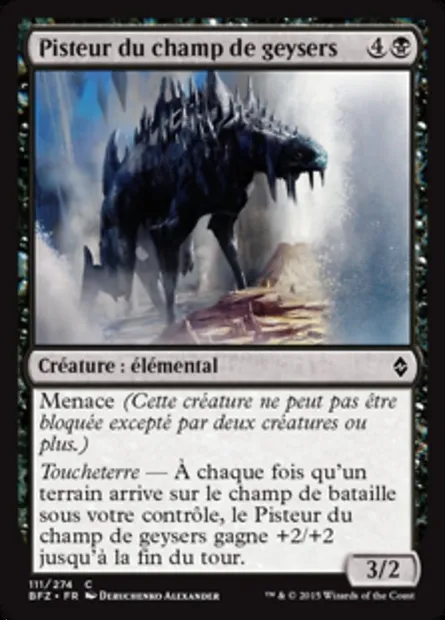 Pisteur du champ de geysers, carte Magic BFZ 111 — extension La bataille de Zendikar