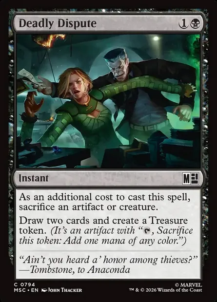 Deadly Dispute, Magic card MSC 794 — Marvel Super Heroes Commander set