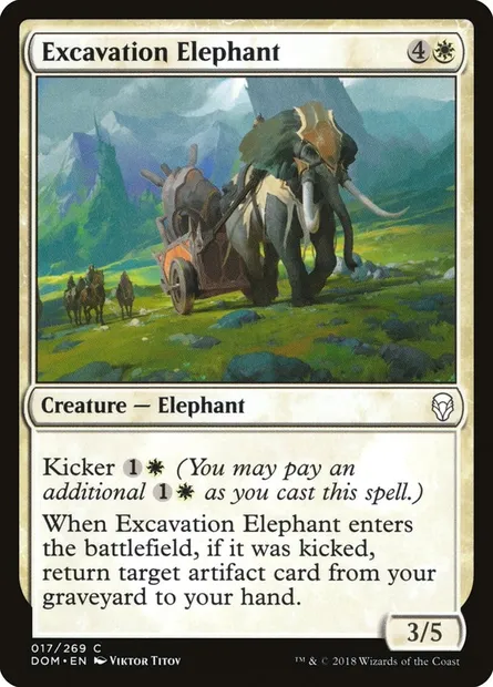 Excavation Elephant, Magic card DOM 17 — Dominaria set