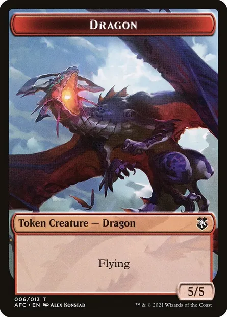Dragon, Magic card TAFC 6 — Forgotten Realms Commander Tokens set