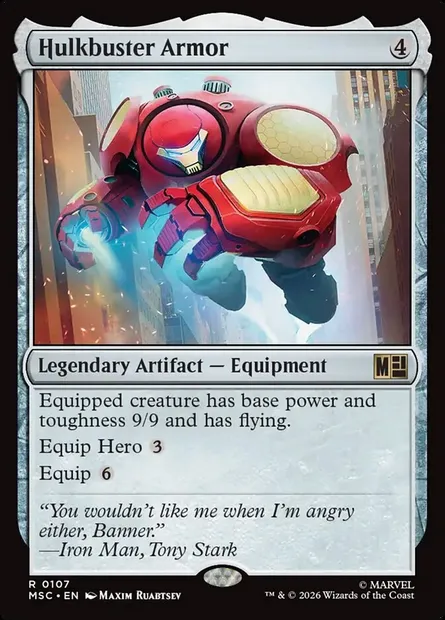 Hulkbuster Armor, Magic card MSC 107 — Marvel Super Heroes Commander set