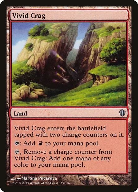 Vivid Crag, Magic card C13 333 — Commander 2013 set