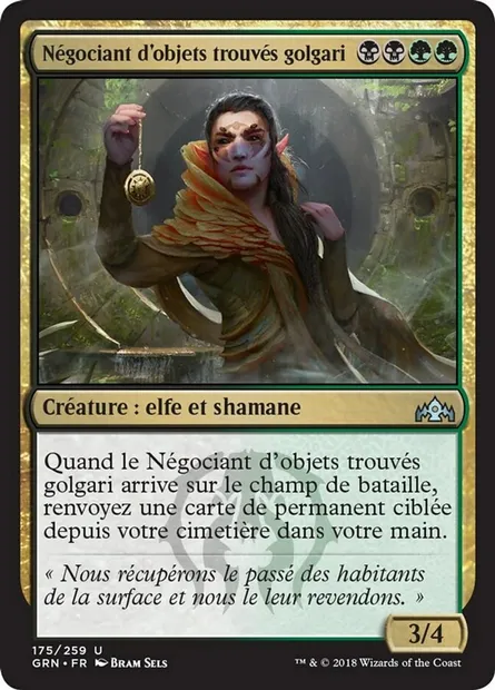 Négociant d'objets trouvés golgari, carte Magic GRN 175 — extension Les Guildes de Ravnica