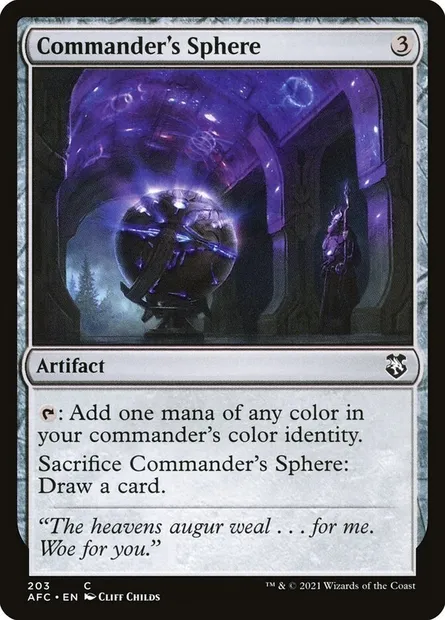 Commander's Sphere, Magic card AFC 203 — Forgotten Realms Commander set