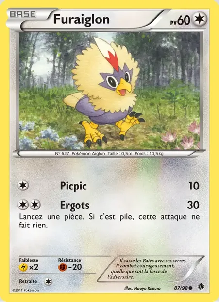 Furaiglon, carte Pokémon EPO 87 — extension Pouvoirs Émergents