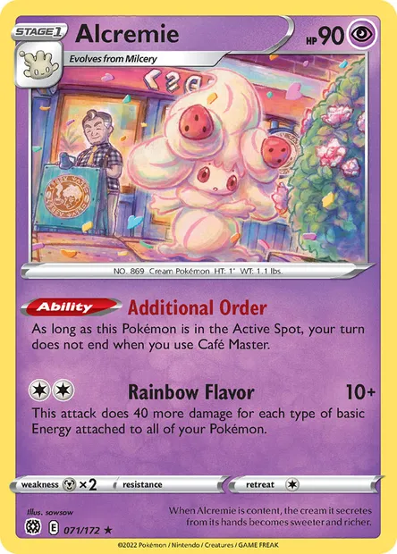 Alcremie, Pokémon card BRS 071 — Brilliant Stars set