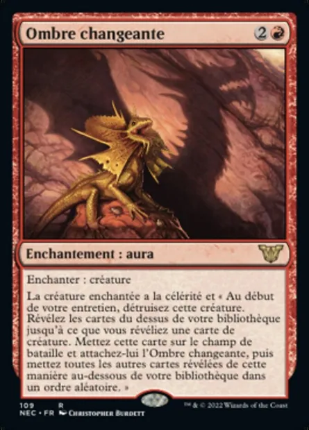 Ombre changeante, carte Magic NEC 109 — extension Neon Dynasty Commander