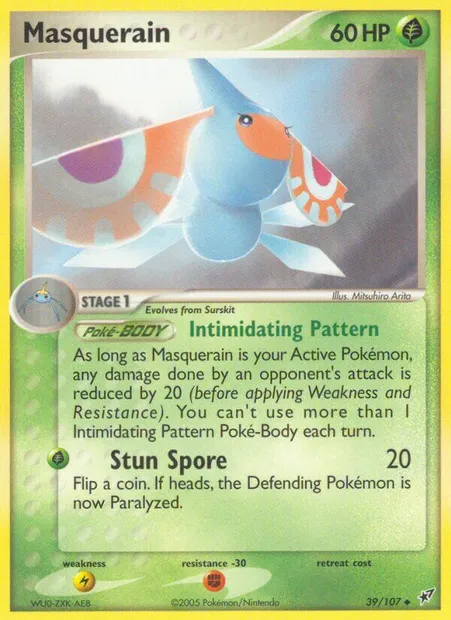 Masquerain, Pokémon card DX 39 — Deoxys set