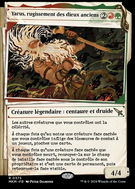 Yarus, rugissement des dieux anciens, carte Magic MKM 375 — extension Murders at Karlov Manor