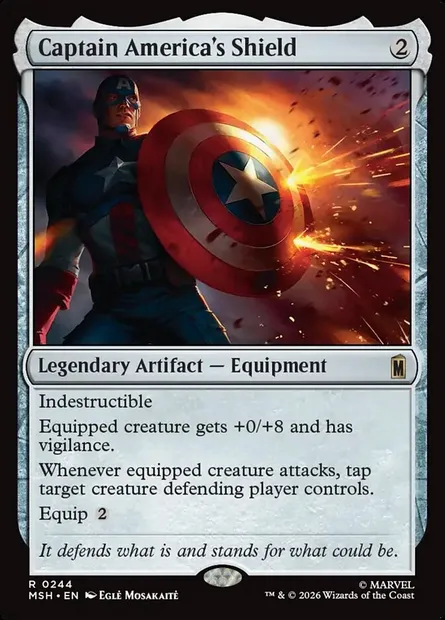 Captain America's Shield, Magic card MSH 244 — Marvel Super Heroes set