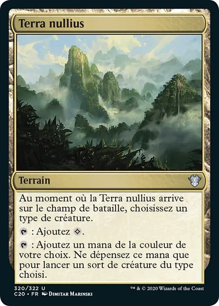 Terra nullius, carte Magic C20 320 — extension Commander 2020