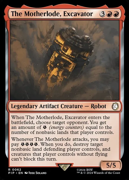 The Motherlode, Excavator, Magic card PIP 62 — Fallout set