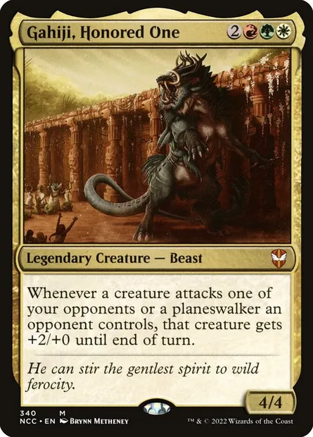 Gahiji, Honored One, Magic card NCC 340 — New Capenna Commander set