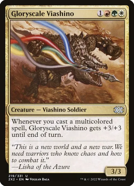 Gloryscale Viashino, Magic card 2X2 219 — Double Masters 2022 set
