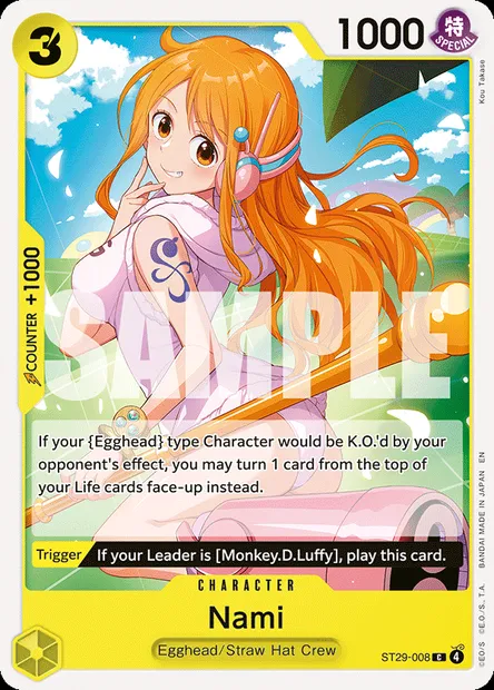 Nami, One Piece card ST29-008 — Egghead set