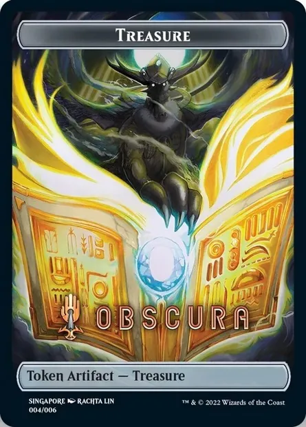 Treasure, carte Magic PTSNC 4 — extension Streets of New Capenna Southeast Asia Tokens