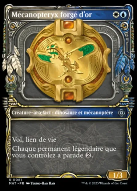 Mécanopteryx forgé d'or, carte Magic MAT 81 — extension L'invasion des machines : le jour d'après