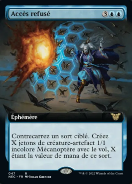 Accès refusé, carte Magic NEC 47 — extension Neon Dynasty Commander