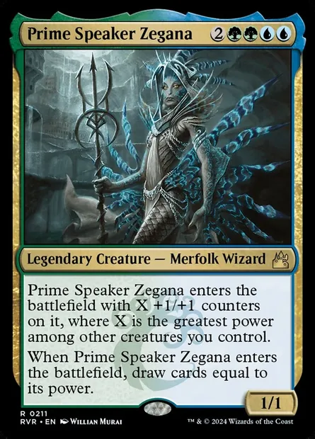 Prime Speaker Zegana, Magic card RVR 211 — Ravnica Remastered set