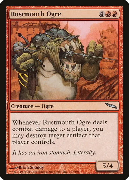 Ogre rouillegueule, carte Magic MRD 103 — extension Mirrodin