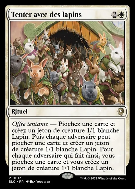Tenter avec des lapins, carte Magic BLC 13 — extension Bloomburrow Commander