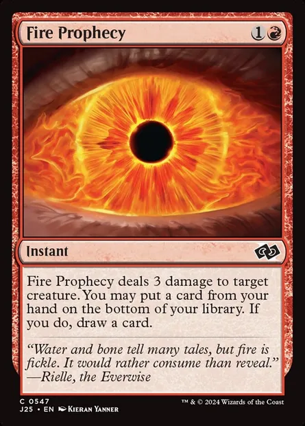 Fire Prophecy, Magic card J25 547 — Foundations Jumpstart set