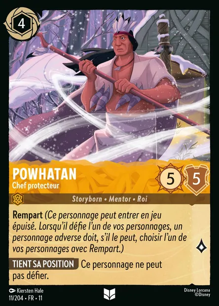 Powhatan - Chef protecteur, carte Disney Lorcana CH11-011 — extension Givresort