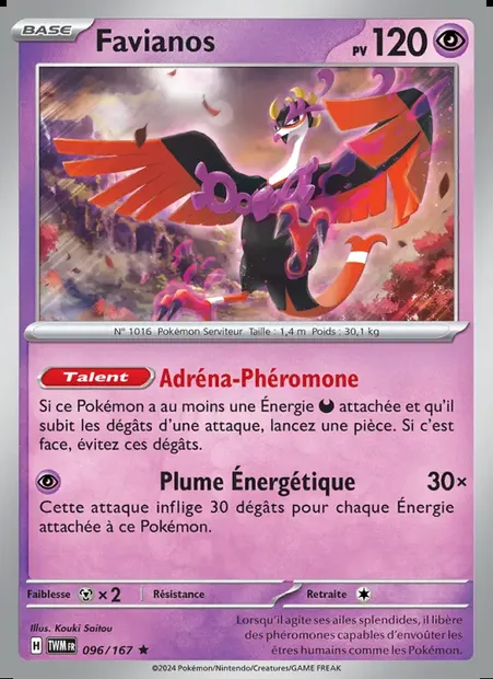 Favianos, carte Pokémon TWM 096 — extension Mascarade Crépusculaire