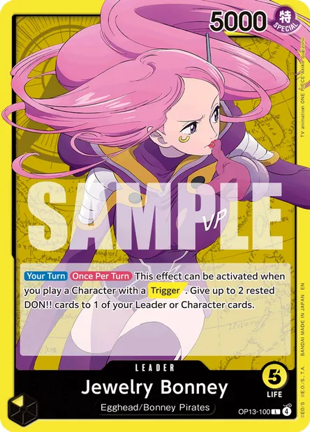 Jewelry Bonney, One Piece card OP13-100 — CARRYING ON HIS WILL set