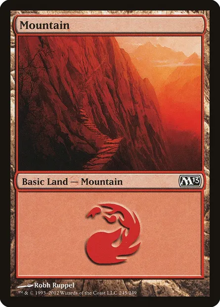 Mountain, Magic card M13 245 — Magic 2013 set