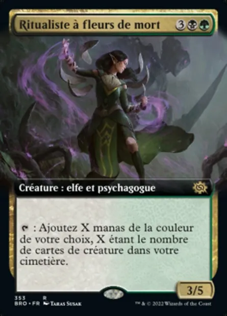 Ritualiste à fleurs de mort, carte Magic BRO 353 — extension La Guerre Fratricide