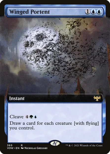 Winged Portent, Magic card VOW 365 — Innistrad: Crimson Vow set