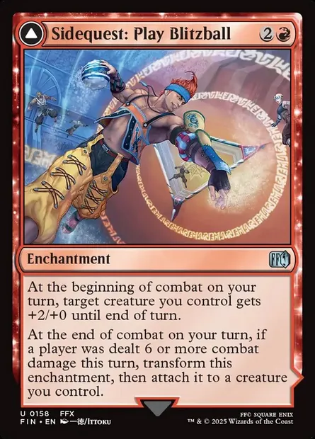 Sidequest: Play Blitzball // World Champion, Celestial Weapon, Magic card FIN 158 — Final Fantasy set