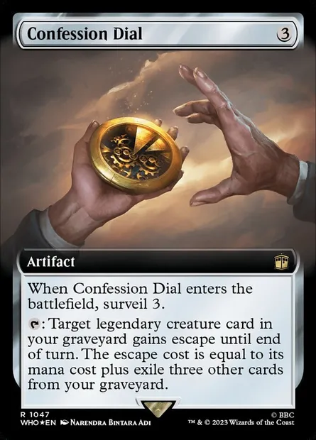 Cadran de confession, carte Magic WHO 1047 — extension Doctor Who