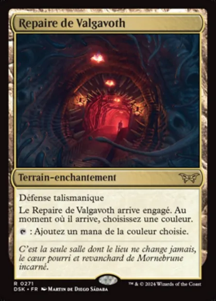 Repaire de Valgavoth, carte Magic DSK 271 — extension Duskmourn: House of Horror