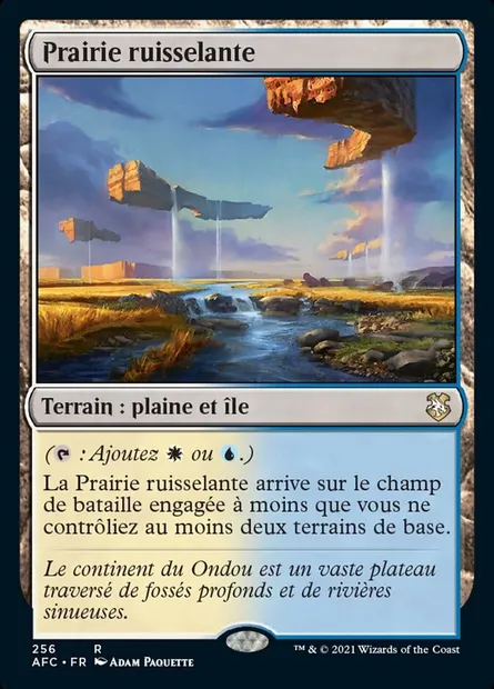 Prairie ruisselante, carte Magic AFC 256 — extension Forgotten Realms Commander