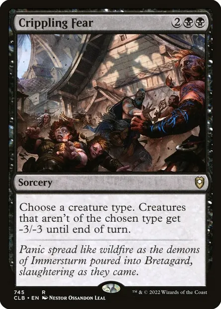 Crippling Fear, Magic card CLB 745 — Commander Legends: Battle for Baldur's Gate set