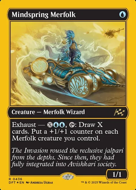 Mindspring Merfolk, Magic card DFT 436 — Aetherdrift set