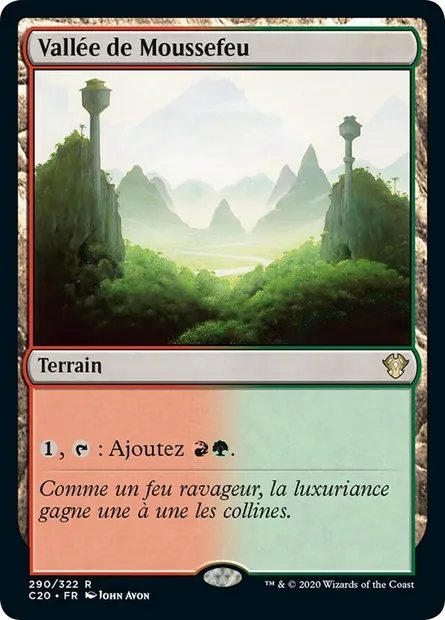 Vallée de Moussefeu, carte Magic C20 290 — extension Commander 2020