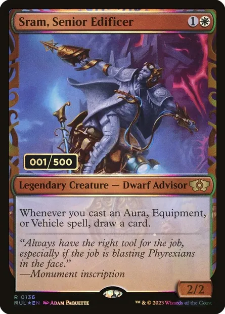 Sram, Senior Edificer, Magic card MUL 136z — Multiverse Legends set