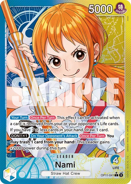 Nami, One Piece card OP11-041 — A FIST OF DIVINE SPEED set