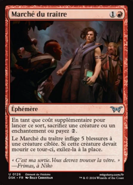 Marché du traître, carte Magic DSK 126 — extension Duskmourn: House of Horror
