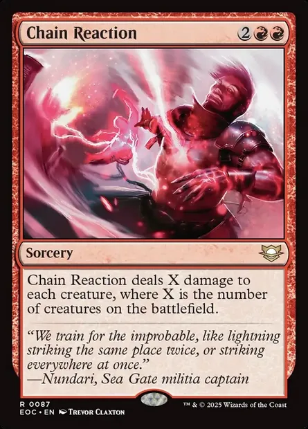 Chain Reaction, Magic card EOC 87 — Edge of Eternities Commander set