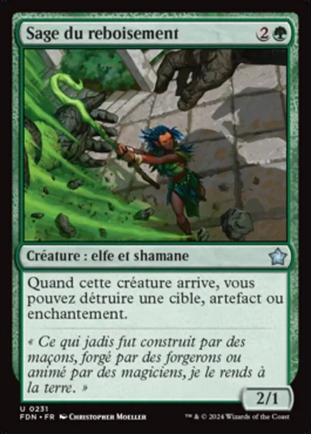 Sage du reboisement, carte Magic FDN 231 — extension Foundations
