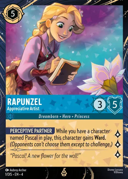 Raiponce - Artiste sensible, carte Disney Lorcana DIS-001 — extension DIS